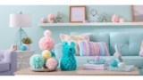 Way to Celebrate Easter Flocked Bunny Decor